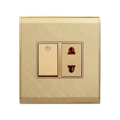 China Security And Fashion New Pakistan Style EBG-03 Series 1 Gang 1 Socket Wall Switch for sale