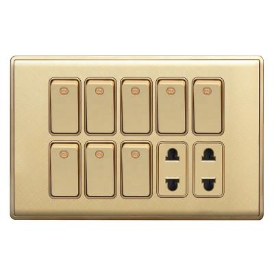 China Safety And Fashion New Pakistan Style EBG-03 Series 8+2 Wall Switch And Socket for sale