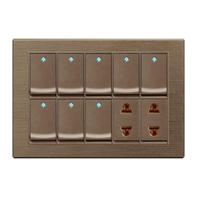 China Safety and Fashion Pakistan New Style Best Price BB-01 Series 16A 8+2 Wall Switch and Socket for sale