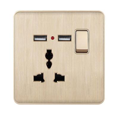 China Convenient and safty usb electrical switched wall socket with increased protection for sale