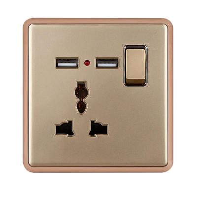 China Convenient and Safty USB 13a LED Signal Strip Wall Sockets 1 UK Plugs for sale