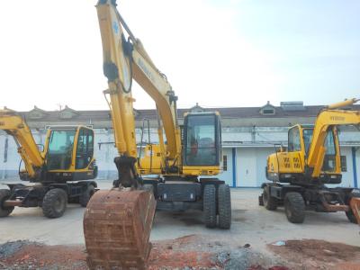 Cina Escavatore gommato Komatsu originale Pw150 usato, escavatore mobile Komatsu Pw150 di alta qualità da 15 tonnellate di seconda mano in magazzino in vendita