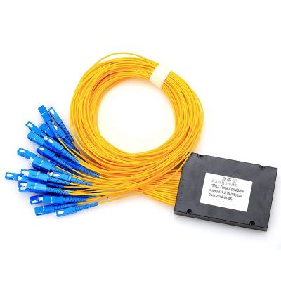 China FTTH Fiber Optic Splitter 1x16 ABS Module Optical Fiber Splitter ABS PLC Box Shaped Splitter for sale