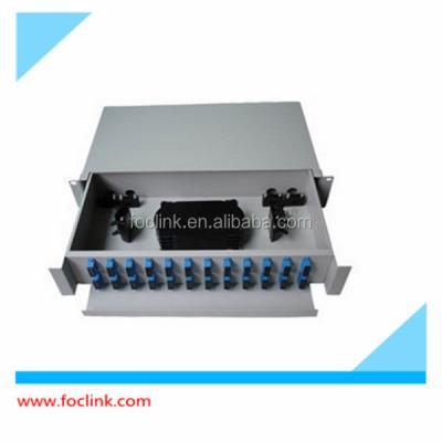 China FTTX manufacturer supply odf 24 port panel box, fiber optic 24 core /port patch panels for sale