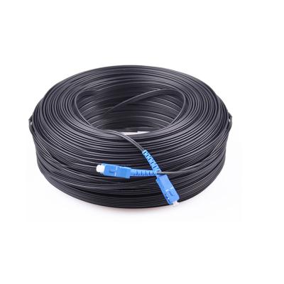 China FTTH patch cord G657A 1 core indoor outdoor ftth fiber optic drop cable by factory price for sale