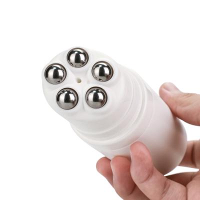 China Large 120ml Cosmetic White Massage Slimming Cream Tube Cosmetic Skin Care Rollerball Bottle Plastic Packaging 5 Rolls for sale