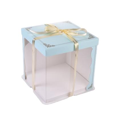 China Recycled Materials 6/8/10/12 Inch Cake Box, Special Prices Custom Cake Transparent Cake Box Wholesale, Beautiful Cake Box for sale