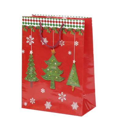 China Newest Beautiful Recyclable Christmas Paper Style Festival Printing Bags Recyclable Selling Paper Bag for sale