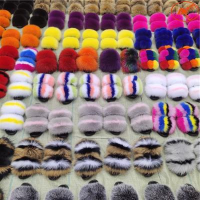 China 2021 Wholesale Price Women Mink Fur Anti-slippery Slipper With Customized Logo for sale