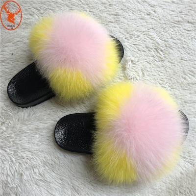 China Anti Slippery Fur Slides Baby Women Outdoor Indoor Slippers for sale