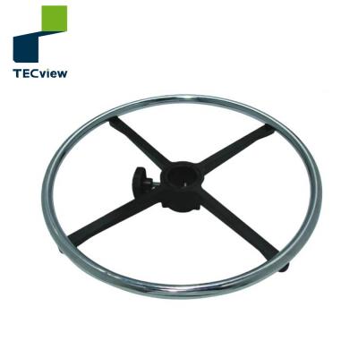 China Round Chair 460mm Iron Plating Aluminum Alloy Chair Base for sale