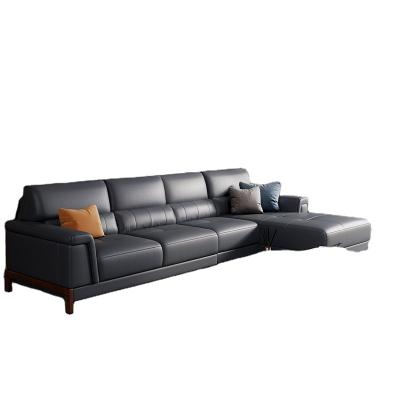 China Wholesale Cheap Simplicity Cheap Genuine Leather Sofa Prices Modern Straight Row Real Furniture for sale