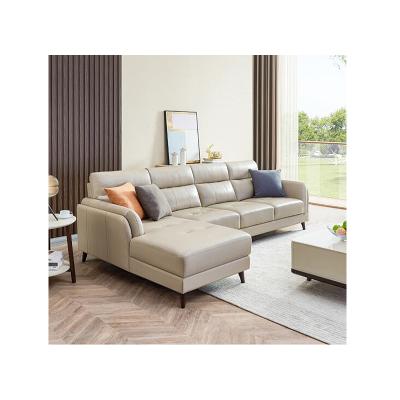 China Middle Type Straight Row Corner Simplicity Modern Hot Selling Family Classic Real Genuine Leather Sofa for sale