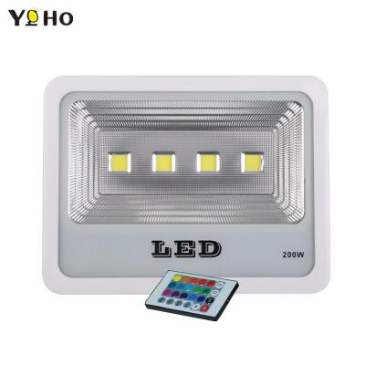 China Warehouse High Lumen IP66 Outdoor Light Remote Control Multi Color Changing RGB LED Flood Light for sale