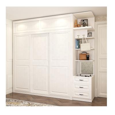 China LeTai Design Wholesale 2 Door Adjustable White Wood Wardrobe Solid Wood Triple Cabinet (Size) for sale