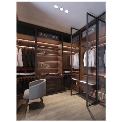 China Factory Supply Adjustable Professional Wardrobe Closet Bedroom Modern Design (Size) With Glass Door for sale