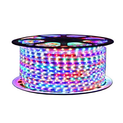 China AC 220V SMD2835 RGB 48 96 108 LED Colors Horse Racing Automobile KTV Warehouse Langdscape Theme Park Six Running LED Waterproof Outdoor Christmas Flexible Strip Light for sale