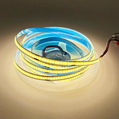 China Household KTV Warehouse Langdscape Theme Park 12v 24V 320 528 480 LED Dot Free COB Led Strip Light Super Bright LED Strip Lights For Bedroom, Home, Kitchen DIY for sale