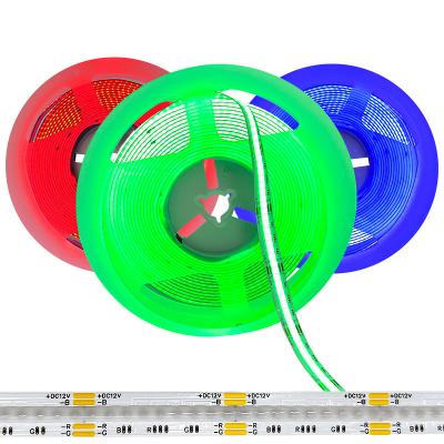 China Household KTV Warehouse Langdscape  Theme park Hot sale cob led strip light 800 810leds/m 320led strip rgb 12v for sale