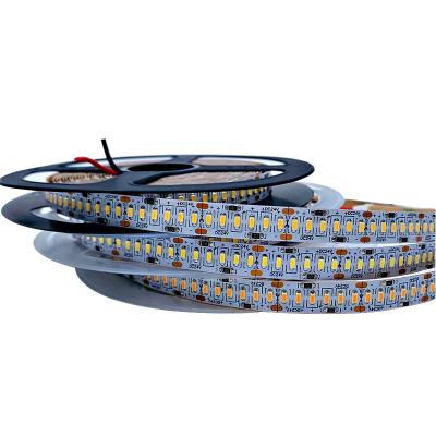 China Household KTV warehouse Langdscape theme park highlight dc24v/12v smd 3014 lux tira led strip 240led/m best light white color series bendable warm white for sale