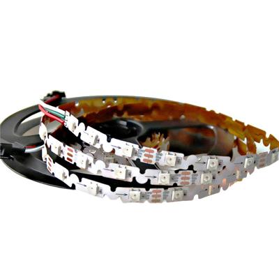 China Household KTV Warehouse Langdscape Theme Park DC 5V Arc Digital Dream Color 60leds/m S-Typ Flexible Accessible Horizontal Bendable S-Shape SMD5050 RGB IC Led Strip Light for sale