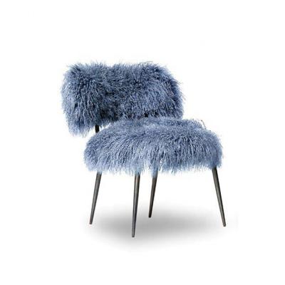 China Modern high end quality wool fleece high end genuine woolen chair casual recliner chair for sale