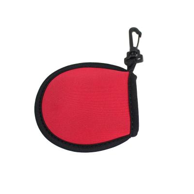 China Custom Logo Waterproof Golf Ball Holder Neoprene Balls Pocket With Buckles Waterproof Mini One Golf Ball Carrier Pouch for sale