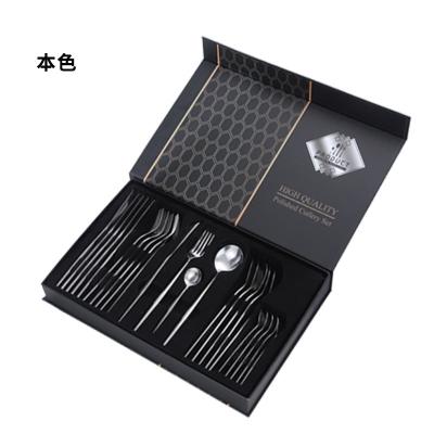 China Sustainable high quality of famous China supplier gift box cutlery set box 24 pieces for sale