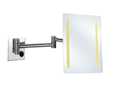 China Double Arm Extend Hotel Bathroom Shaving Wall Mounted Battery Mirror Light for sale