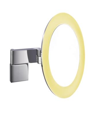 China Cosmetic Single Side Lighted Acrylic Wall Mounted Lighting Mirror for sale