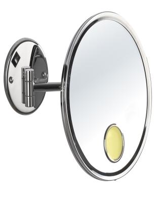 China Magnifying Cosmetic Single Side Round Wall Mounted Mirror With Lighting for sale