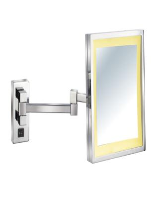 China Square Modern Cosmetic Simple Side LED Wall Mounted Mirror for sale