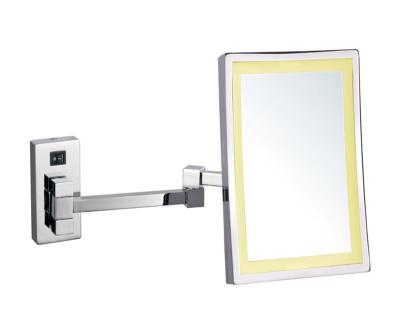 China Double Arm Extend Hotel Bathroom Makeup Mirror Wall Mounted Magnifying Mirror for sale