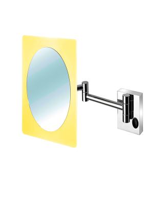 China Single Side Magnifying Acrylic Vanity Square LED Wall Mounted Mirror for sale