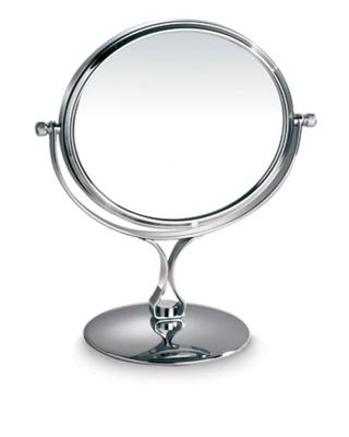 China Magnifying Double Sides Round Cheap Small Desktop Metal Makeup Mirror for sale