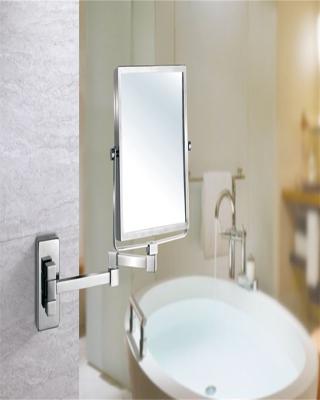 China Double Side Square Vanity Magnifying Wall Mounted Mirror for sale