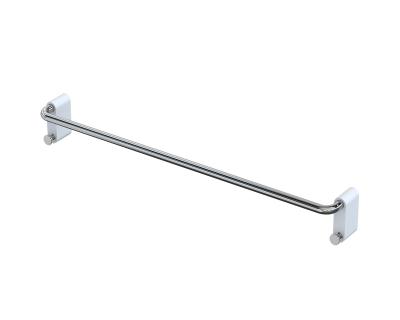 China Modern Fashion Bathroom Zinc Alloy Accessories White And Chrome Single Towel Rack for sale