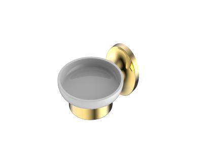 China Durable 2021 Modern Bathroom Accessories Hotel Bathroom Brushed Gold Soap Dish Holder for sale