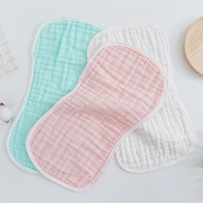 China Single Color Baby Washable Soft Muslin Cotton 6 Layers Burp Cloth For Newborn for sale