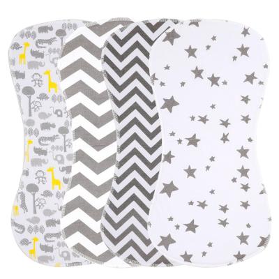 China Washable Soft Cotton 2 Layer Feeding Set Waterproof Burp Cloth For Baby for sale