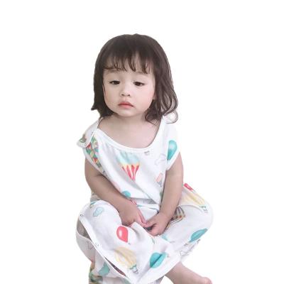 China 8 Layer Breathable Good Quality Cotton Gauze Baby Bamboo Sleeping Bag Vest Pajamas For Autumn for sale