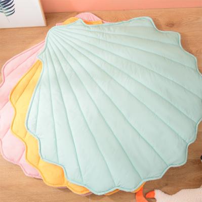 China Non-toxic popular shell shape pure color is suitable for baby play mat for sale