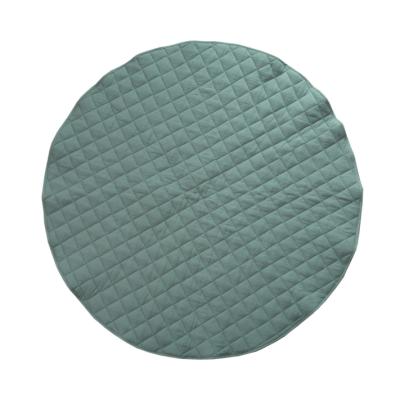 China Factory direct sales 115cm non-toxic round dark green play climbing mat for baby for sale