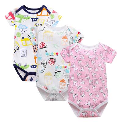 China Amazon Sale Baby Cotton Jumpsuit Cartoon Short Hot Baby Romper Short Sleeve Onesies Onesies Jumpsuits for sale