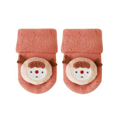 China New Cotton Breathable Glue Dot Floor Socks Cartoon Doll Baby Non-slip Socks for sale