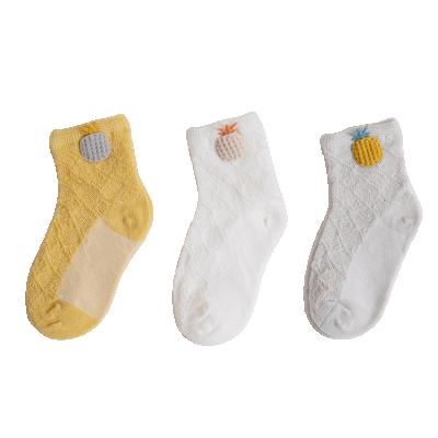 China Summer New High Quality Breathable Mesh Cartoon Thin Socks For Newborn Baby for sale