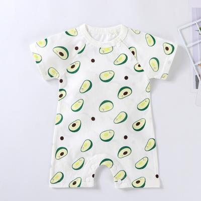 China Cute Cartoon Short Sleee Newborns 0-24 Months Knitted Baby Clothes Rompers for sale