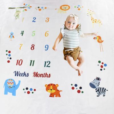 China New INS Anti-Static Hot Sales In Current Monthly Safety Blanket Baby Milestone Blanket Shower Gift for sale