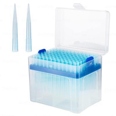 China Factory Supply Disposable Free 1000ul Enzyme Bag Blue Plastic Pipette Lab Pipette Tip for sale