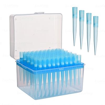 China Disposable Disposable Box 1000ul Sterile Disposable Factory Supplies Lab Tip Pipettor Blue Plastic Micropipette for sale